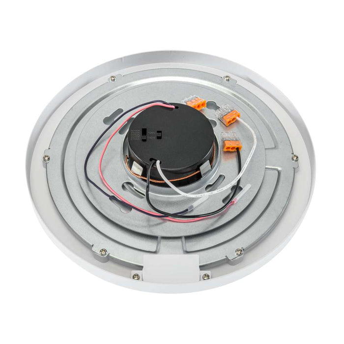 Keystone 9 Inch Round LED Closet Rated Surface Mount Downlight Power Select/CCT Selectable 14W/12W 2700K/3000K/3500K/4000K/5000K 120-277V Integrated PIR Sensor (KT-SMLED14PS-9RB-9CSF-ND-PIR)