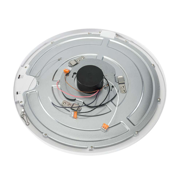 Keystone 15 Inch Round LED Closet Rated Surface Mount Downlight Power Select/CCT Selectable 20W/18W 2700K/3000K/3500K/4000K/5000K 120-277V Integrated PIR Sensor (KT-SMLED20PS-15RB-9CSF-ND-PIR)