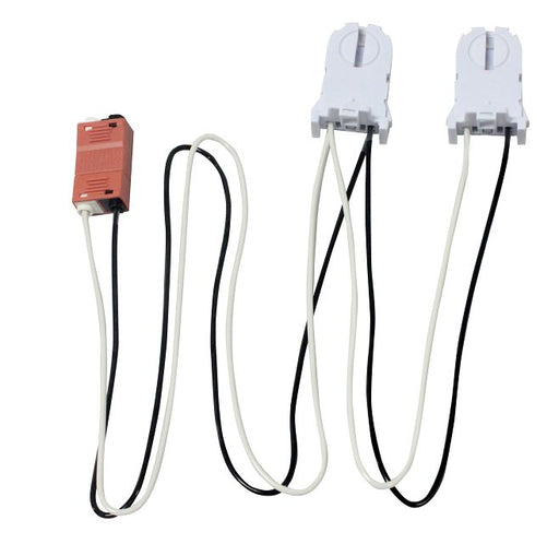 Keystone 2 Pre-Wired Tall Non-Shunted Sockets With Power Quick Disconnect Wiring Harness (KT-Socket-T8-U-T-2-W)