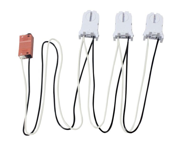 Keystone KT-SOCKET-T8-U-T-3-W 3 Pre-Wired Tall Non-Shunted Socket ...