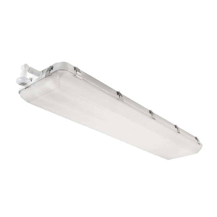 Keystone 4 Foot Vapor Tight High Bay Power Select/CCT Selectable 215W/175W/135W 3500K/4000K/5000K 120-277V 0-10V Dimming Built In Sensor Receptacle 10Kv Surge (KT-VTLED215PS-HB4A-8CSA-VDIM)