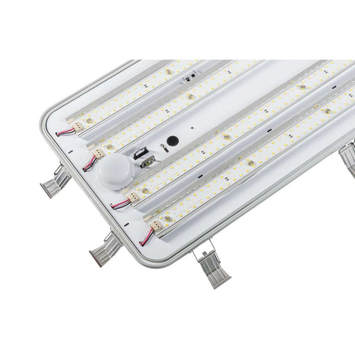 Keystone 4 Foot Vapor Tight High Bay Power Select/CCT Selectable 215W/175W/135W 3500K/4000K/5000K 120-277V 0-10V Dimming Built In Sensor Receptacle 10Kv Surge (KT-VTLED215PS-HB4A-8CSA-VDIM)