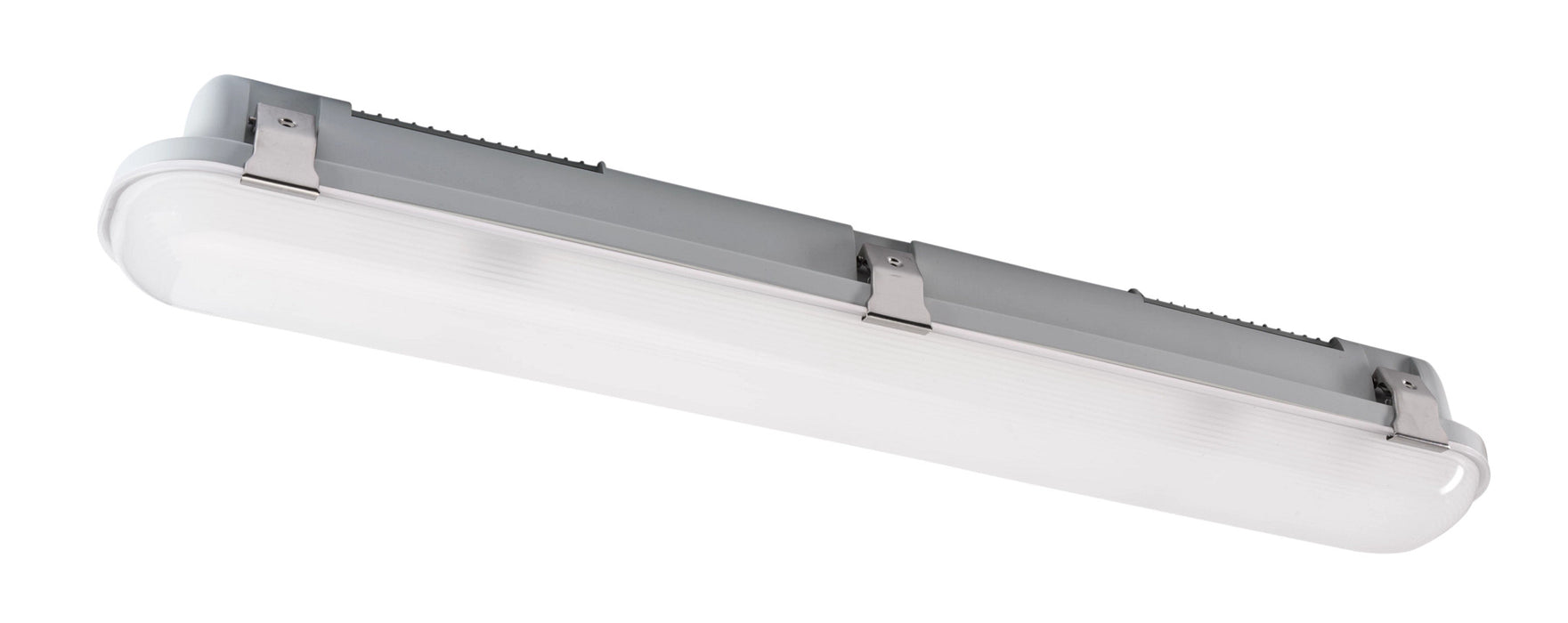 Keystone 2 Foot Vapor Tight Fixture Featuring Wattage/CCT Selectable 25W/20W/15W 3500K/4000K/5000K 120-277V Frosted Lens 0-10V Dimming (KT-VTLED25PS-2A-8CSA-VDIM)