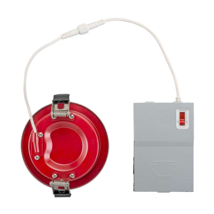Keystone Fire Rated 4 Inch LED Slim Wafer Downlight 11W CCT Selectable 2700K/3000K/3500K/4000K/5000K 90 CRI 120V Phase Dimming Remote Driver (KT-WDLED11-F4A-9CSF-FDIM)