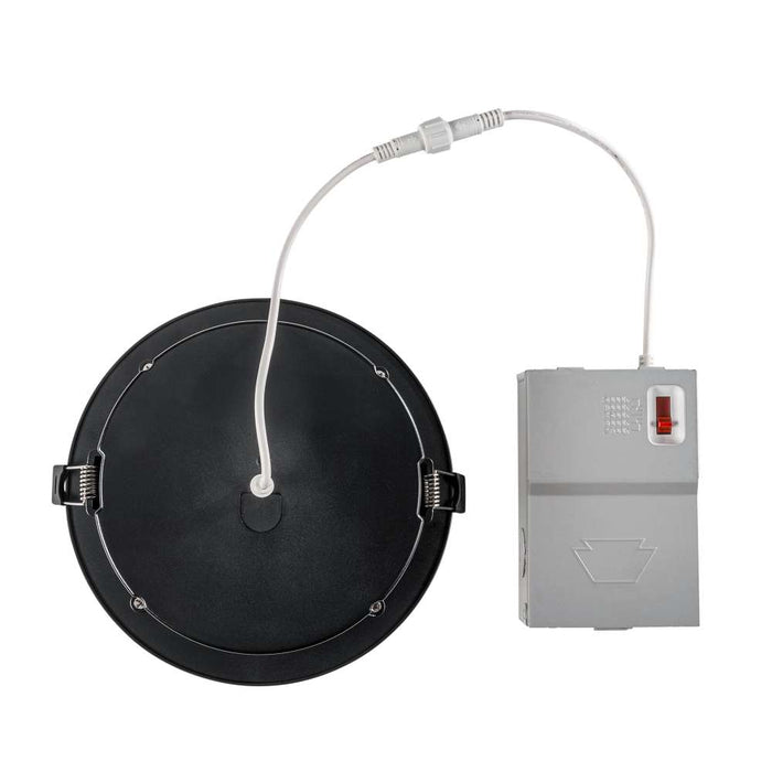 Keystone 6 Inch LED Gimbal Wafer Downlight 12W CCT Selectable 2700K/3000K/3500K/4000K/5000K 90 CRI 120V Phase Dimming Remote Driver Black (KT-WDLED12-6A-9CSF-FDIM-G-B)