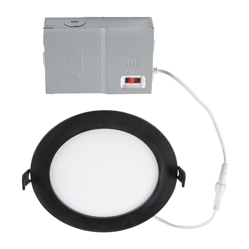Keystone 6 Inch 13W LED Slim Wafer Downlight CCT Selectable 2700K/3000K/3500K/4000K/5000K 120V Phase Dimming Remote Driver Black (KT-WDLED13-6A-9CSF-FDIM-B)