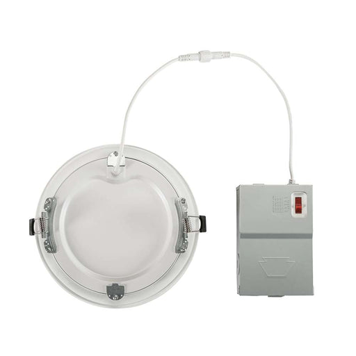 Keystone 6 Inch Circular LED Baffled Wafer Downlight 13W CCT Selectable 2700K/3000K/3500K/4000K/5000K 90 CRI 120V Phase Dimming Remote Driver (KT-WDLED13-6BB-9CSF-FDIM)