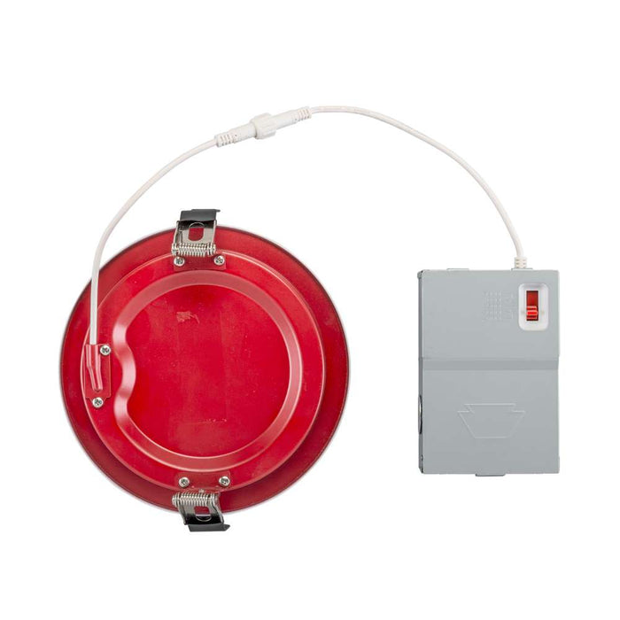 Keystone Fire Rated 6 Inch LED Slim Wafer Downlight 15W CCT Selectable 2700K/3000K/3500K/4000K/5000K 90 CRI 120V Phase Dimming Remote Driver (KT-WDLED15-F6A-9CSF-FDIM)