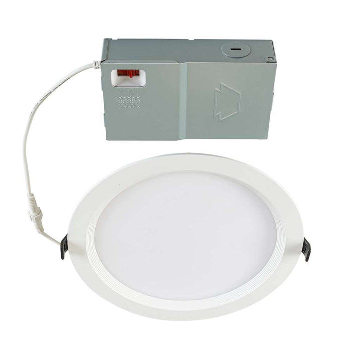 Keystone 8 Inch 23W LED Baffled Wafer Downlight CCT Selectable 2700K/3000K/3500K/4000K/5000K 90 CRI 120V Phase Dimming Remote Drive (KT-WDLED23-8BB-9CSF-FDIM)