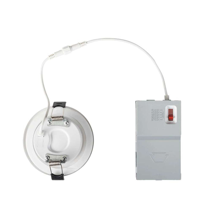 Keystone 3 Inch Circular LED Recessed Wafer Downlight 6.5W CCT Selectable 2700K/3000K/3500K/4000K/5000K 90 CRI 120V Phase Dimming Remote Driver (KT-WDLED6.5-3B-9CSF-FDIM)