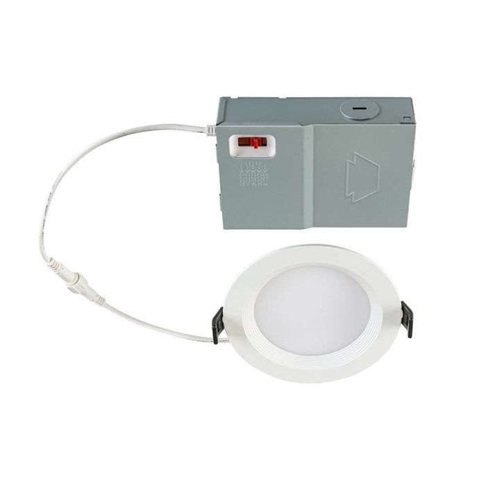 Keystone 4 Inch Circular LED Baffled Wafer Downlight 9W 2700K/3000K/3500K/4000K/5000K 90 CRI 120V Phase Dimming Remote Driver (KT-WDLED9-4BB-9CSF-FDIM)