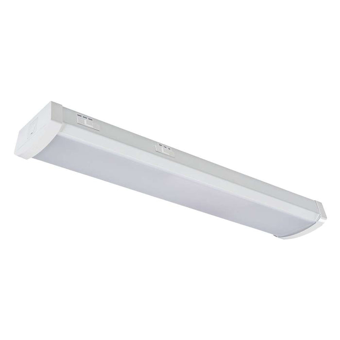 Keystone 2 Foot Wrap Fixture Series B Power Select/CCT Selectable 22W/14W/9W 120-277V 3500K/4000K/5000K Frosted Lens 0-10V Dimming (KT-WLED22PS-2B-8CSA-VDIM)