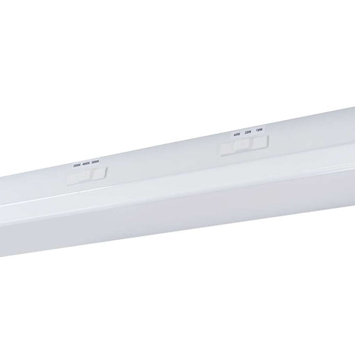 Keystone 4 Foot Wrap Fixture Series B Power Select/CCT Selectable 44W/28W/18W 120-277V 3500K/4000K/5000K Frosted Lens 0-10V Dimming (KT-WLED44PS-4B-8CSA-VDIM)