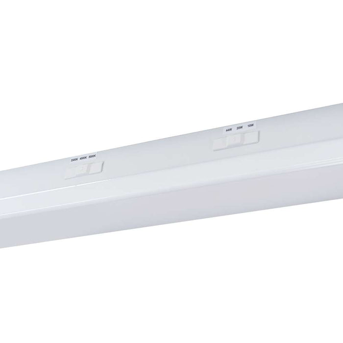 Keystone 4 Foot Wrap Fixture Series B Power Select/CCT Selectable 44W/28W/18W 120-277V 3500K/4000K/5000K Frosted Lens 0-10V Dimming (KT-WLED44PS-4B-8CSA-VDIM)