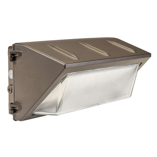 Keystone LED Open Face Wall Pack Selectable 120W/100W/80W 3000K/4000K/5000K 120-277V 0-10V Dimming Photocell Bronze Integrated 10W Emergency Battery Backup (KT-WPLED120PS-L1-8CSB-VDIM /EM10)