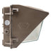 Keystone LED Open Face Wall Pack Selectable 120W/100W/80W 3000K/4000K/5000K 120-277V 0-10V Dimming Photocell Bronze Integrated 10W Emergency Battery Backup (KT-WPLED120PS-L1-8CSB-VDIM /EM10)