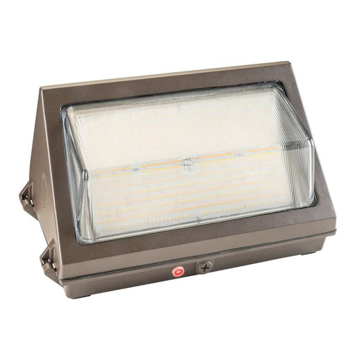 Keystone LED Open Face Wall Pack Selectable 120W/100W/80W 3000K/4000K/5000K 120-277V 0-10V Dimming Photocell Bronze Integrated 10W Emergency Battery Backup (KT-WPLED120PS-L1-8CSB-VDIM /EM10)
