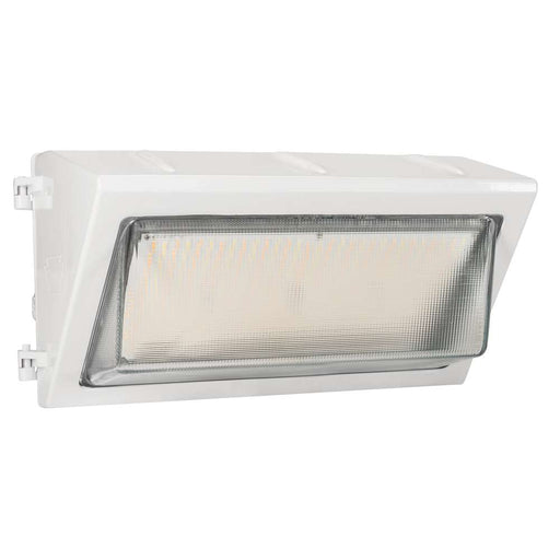 Keystone LED Traditional Open Face Wall Pack Power Select/CCT Selectable 120W/100W/80W 3000K/4000K/5000K 120-277V 0-10V Dimming Photocell White (KT-WPLED120PS-L1-8CSB-VDIM-W)