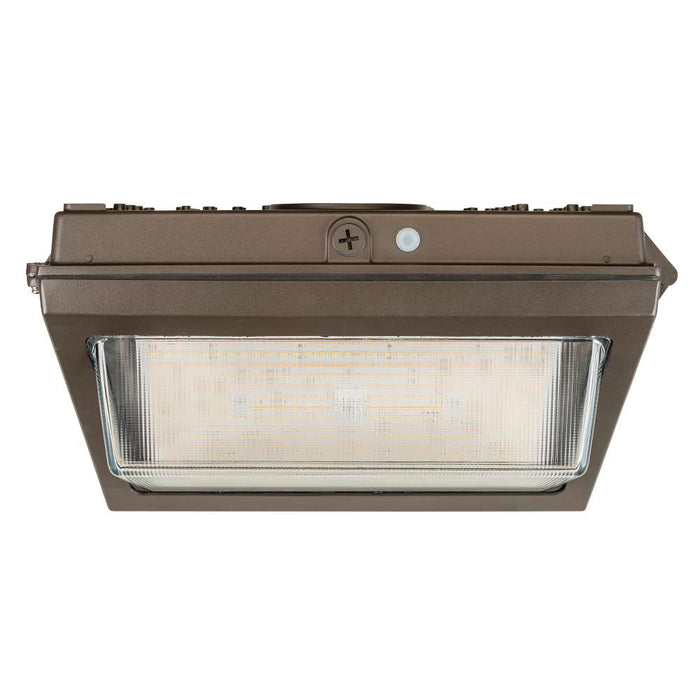 Keystone LED Traditional Open Face Wall Pack Power Select/CCT Selectable 120W/100W/80W 3000K/4000K/5000K 120-277V 0-10V Dimming Photocell Bronze (KT-WPLED120PS-L1-8CSB-VDIM)