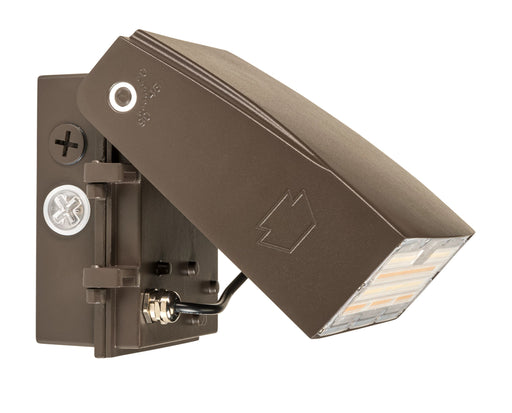 Keystone 35W LED Adjustable Wall Pack Wattage/CCT Selectable 35W/25W/15W 3000K/4000K/5000K 120-277V Input Bronze Housing (KT-WPLED35PS-S3-8CSB-VDIM)