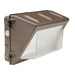 Keystone LED Open Face Wall Pack Selectable 55W/45W/35W 3000K/4000K/5000K 120-277V 0-10V Dimming Photocell Bronze Integrated 10W Emergency Battery Backup (KT-WPLED55PS-M1-8CSB-VDIM /EM10)