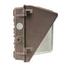 Keystone LED Open Face Wall Pack Selectable 55W/45W/35W 3000K/4000K/5000K 120-277V 0-10V Dimming Photocell Bronze Integrated 10W Emergency Battery Backup (KT-WPLED55PS-M1-8CSB-VDIM /EM10)