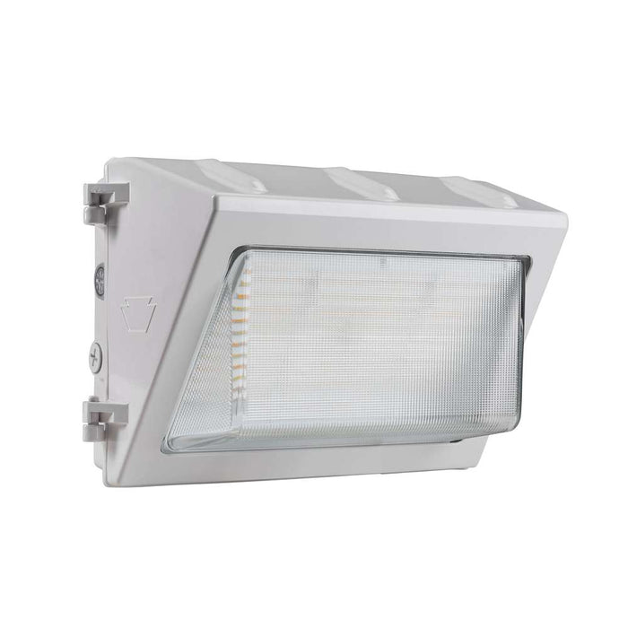 Keystone LED Open Face Wall Pack Power Select/CCT Selectable 55W/45W/35W 3000K/4000K/5000K 120-277V 0-10V Dimming Photocell White (KT-WPLED55PS-M1-8CSB-VDIM-W)