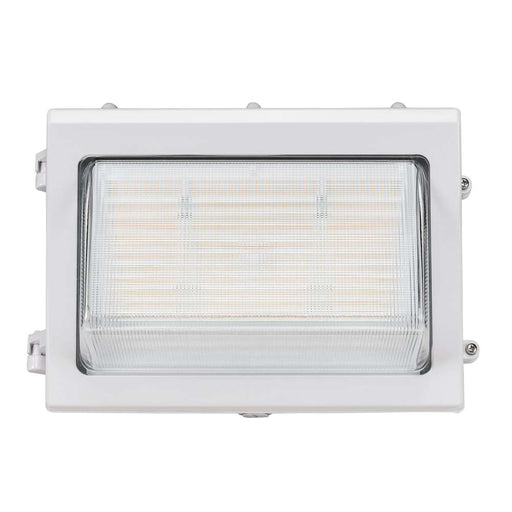 Keystone LED Open Face Wall Pack Power Select/CCT Selectable 35W/25W/15W 3000K/4000K/5000K 120-277V 0-10V Dimming Photocell White (KT-WPLED35PS-M1-8CSB-VDIM-W)