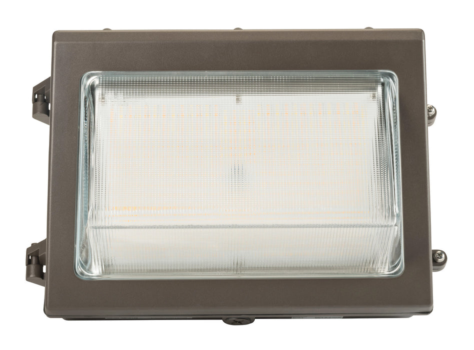 Keystone LED Wall Pack 250-320W Equivalent 80W 10800Lm Standard Bronze Traditional Open Face Medium Housing 0-10V Dimming Borosilicate Glass Lens (KT-WPLED80-M1-8CSB-VDIM)