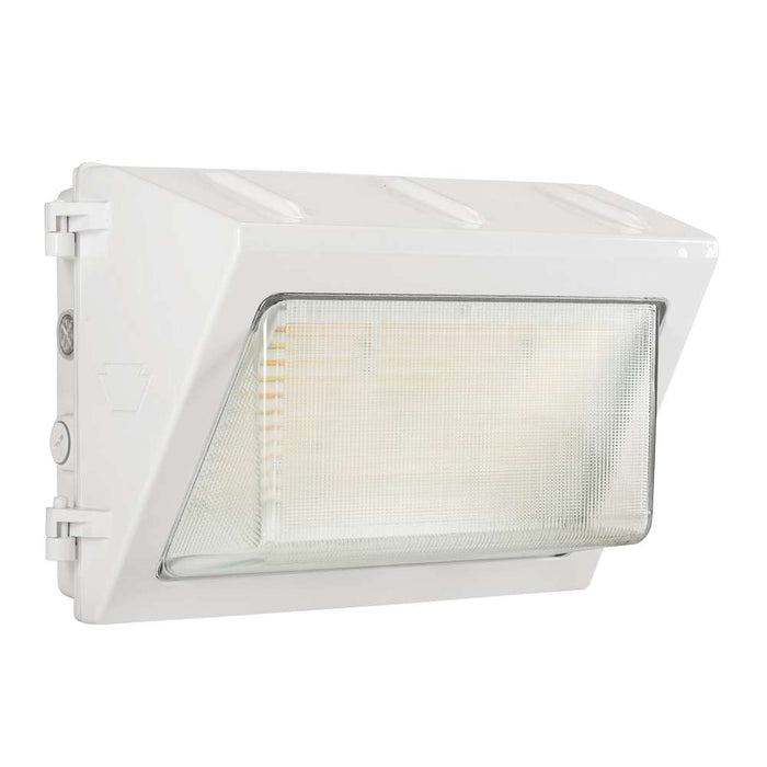 Keystone LED Open Face Wall Pack Power Select/CCT Selectable 80W/70W/55W 3000K/4000K/5000K 120-277V 0-10V Dimming Photocell White (KT-WPLED80PS-M1-8CSB-VDIM-W)
