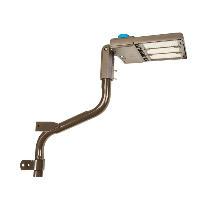 Keystone Single Flood Bracket 18 Inch Offset Bronze For Wood Pole Mounting Compatible With 2 3/8 In Slipfitter Mounts (KT-WPM-SFO-18)