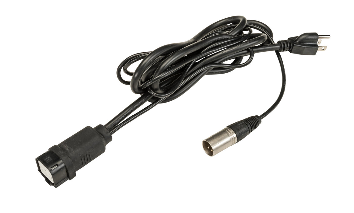 Keystone 6 Foot 3 Wire Input Cord 120-277V With Proprietary Waterproof Connector/Standard 3-Pin XLR Connector For Use With Keystone RGBW Wall Wash Fixtures When Controlling Via 3RD Party DMX Controller (KT-WWLED-DMX-6-WC/XLR)
