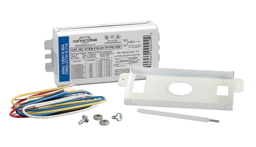 Keystone 1 Or 2 Lite 18W 4-Pin Compact Fluorescent Kit With Leads/Stud Plate Electronic Ballast (KTEB-218-UV-RS-DW-KIT)