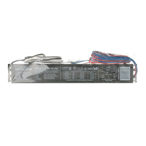 Keystone 2X F96T12 75W And 60W 120-277V 11 Inch Case Electronic Ballast (KTEB-275-UV-TP-PIC-DP)