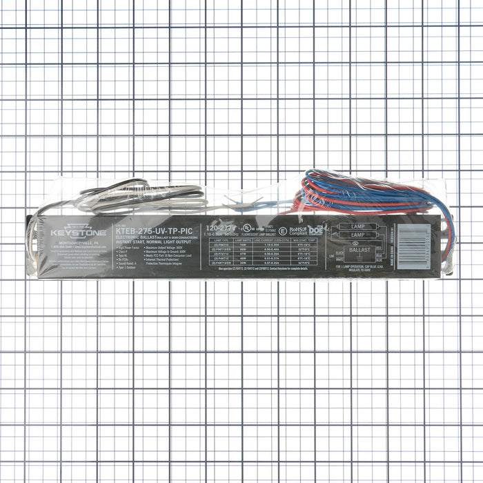 Keystone 2X F96T12 75W And 60W 120-277V 11 Inch Case Electronic Ballast (KTEB-275-UV-TP-PIC-DP)