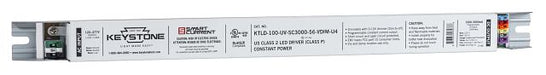 Keystone Programmable Constant Current LED Driver 100W 1500-3000Ma Output 120-277V Input 0-10V Dimming Programmable Via Smart Current Software (KTLD-100-UV-SC3000-56-VDIM-U4)