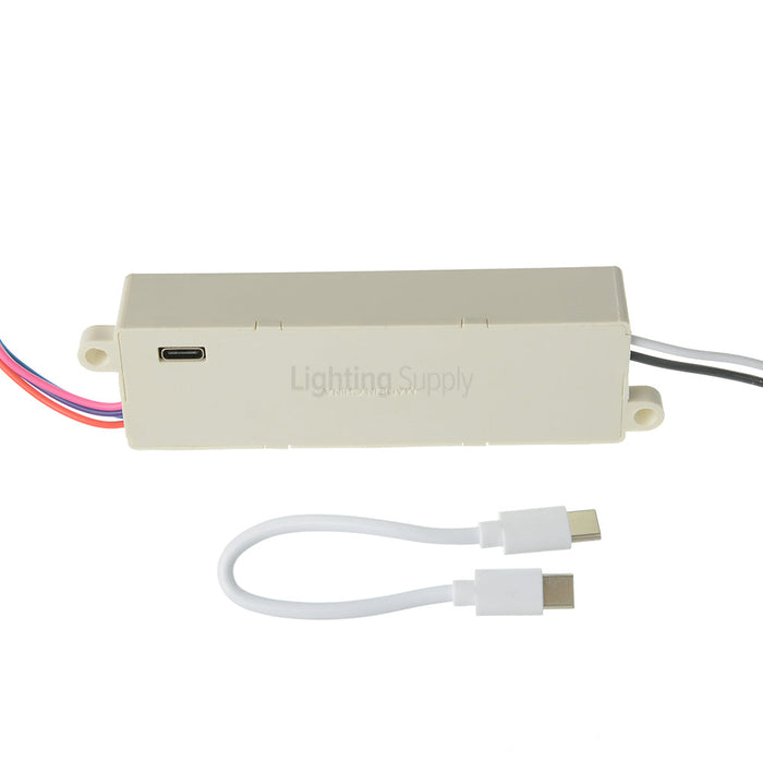 Keystone Constant Power Programmable LED Driver 12W 120-500Ma Output 120-277V 0-10V Dimming (KTLD-12-UV-SC500-56-VDIM-AF1 /USB)