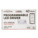 Keystone LED Driver 40W 470-1400mA Output 0-10V Dimming UnProgrammed (KTLD-40-UV-SC1400-56-VDIM-W1 /USB)