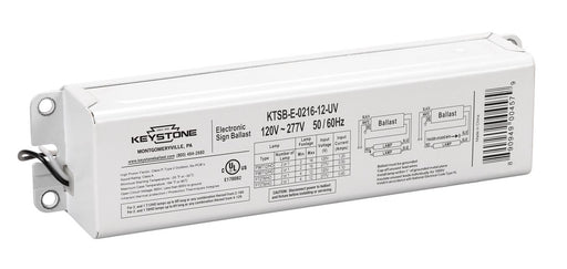 Keystone Electronic Sign Ballast 2-16 Feet 1-2 Lamps 120-277V (KTSB-E-0216-12-UV-IP)