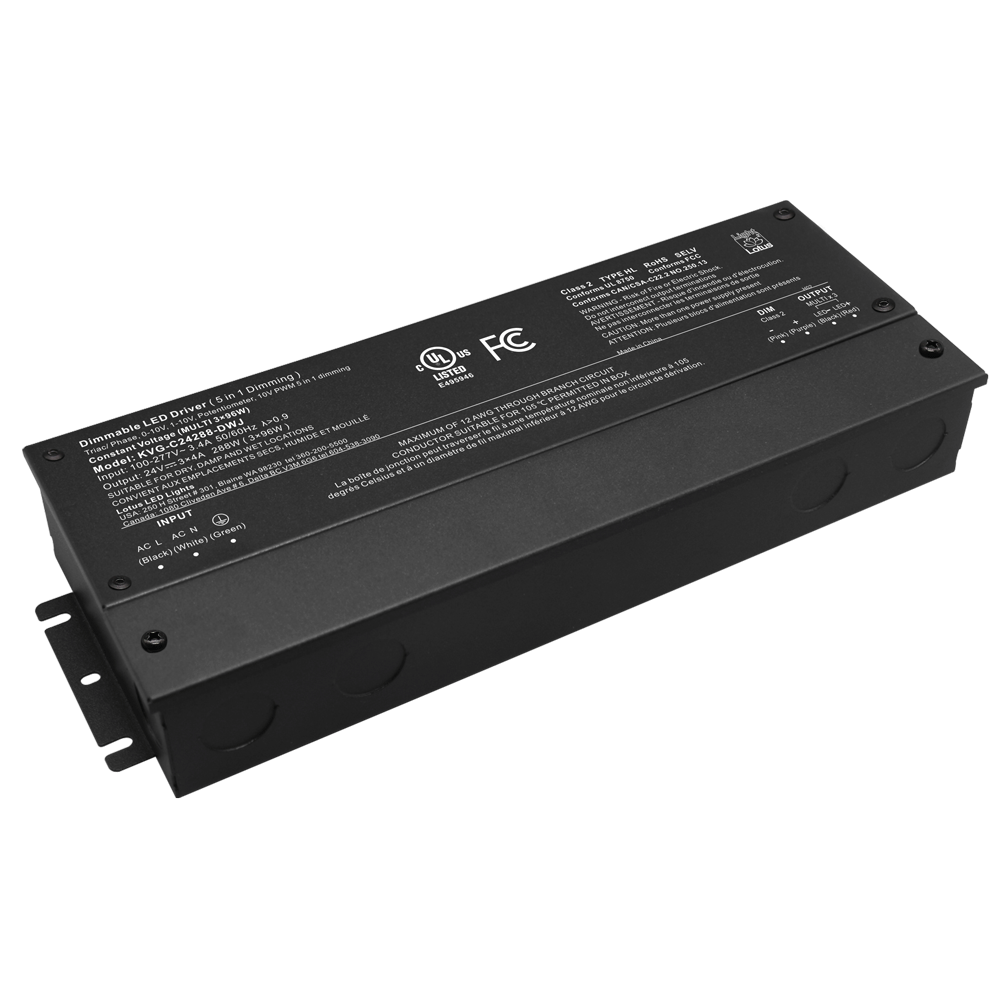 Lotus LED Lights KVG-C24288-DWJ 24V 288W 5-In-1 Dimmable cULus Driver ...