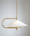 Generation Lighting Gesture Pendant Burnished Brass Finish With Milk White Glass Shade (KP1071BBS)