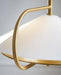 Generation Lighting Gesture Pendant Burnished Brass Finish With Milk White Glass Shade (KP1071BBS)