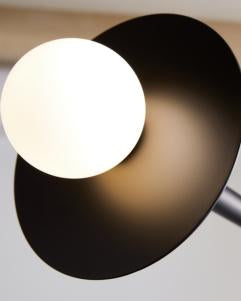 Generation Lighting Nodes Large Chandelier Midnight Black Finish With Milk White Glass Shades (KC1035MBK)