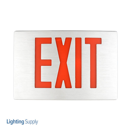 Best Lighting Products Die-Cast LED Exit Single Face Red Letters Available In Aluminum Housing And Face AC Only (KXTEU1RAA)