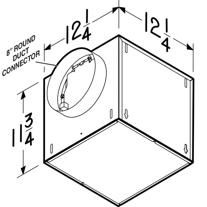 Broan-NuTone Light Commercial 133 CFM High Capacity Inline Ventilation Fan 0.2 Sones Energy Star Certified (L100EL)