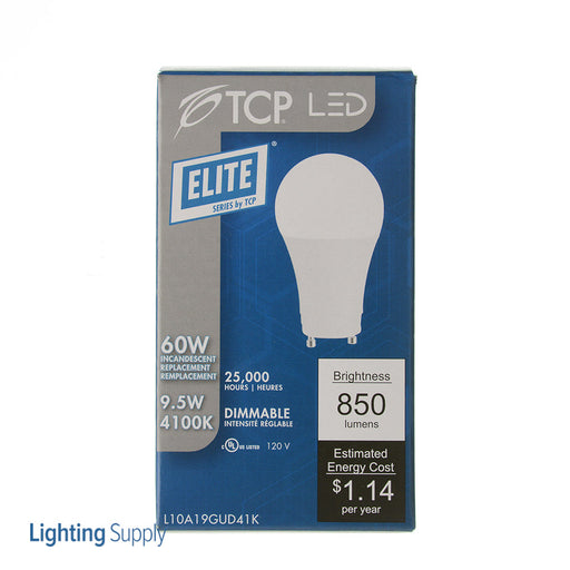 TCP LED 9.5W A19 GU24 Base Dimmable 4100K 850Lm 120V 80 CRI (L10A19GUD41K)