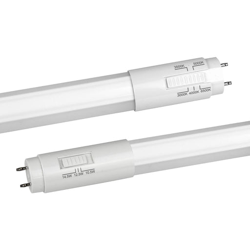 Maxlite 111997 Wattage/CCT Selectable 10.5W/12.5W/14.5W 3000K/3500K/4000K/5000K/6500K 4 Foot LED Single/Double-Ended Bypass T8 Pet Coated Glass Ul Type-B (L10.5T8SDE4WCS-PCG)