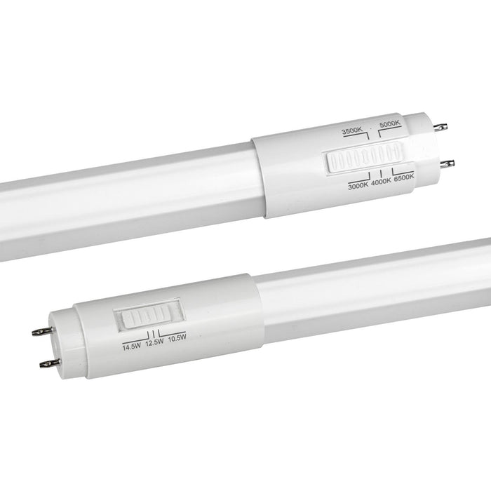 Maxlite 111997 Wattage/CCT Selectable 10.5W/12.5W/14.5W 3000K/3500K/4000K/5000K/6500K 4 Foot LED Single/Double-Ended Bypass T8 Pet Coated Glass Ul Type-B (L10.5T8SDE4WCS-PCG)