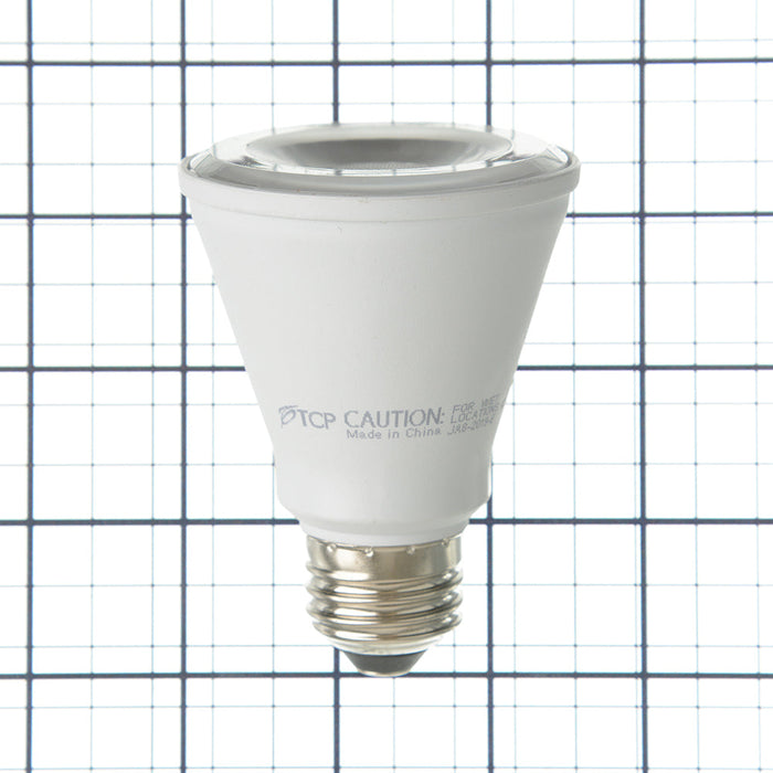TCP LED PAR20 7W 2700K E26 Base Suitable For Wet Locations Dimmable 40 Degree Beam Angle (L50P20D2527KFLCQ)
