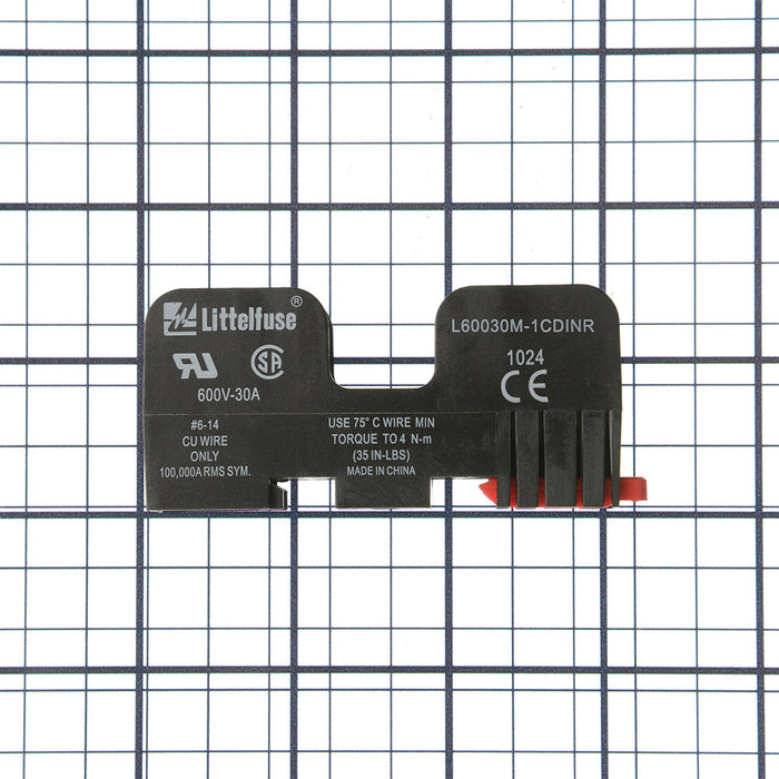 Littelfuse Midget Fuse Block With Box Lug Terminal DIN Mount Releasable (L60030M1CDINR)